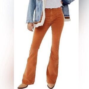 Free People Jayde Cord High Rise Flare Pant Size 30 Women